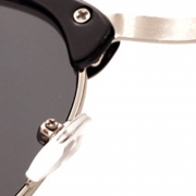 Women's Casual Wooden Retro Metal Large Frame Square Sunglasses