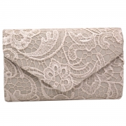 Socialite Floral Lace Evening Club Envelope Clutch Bag