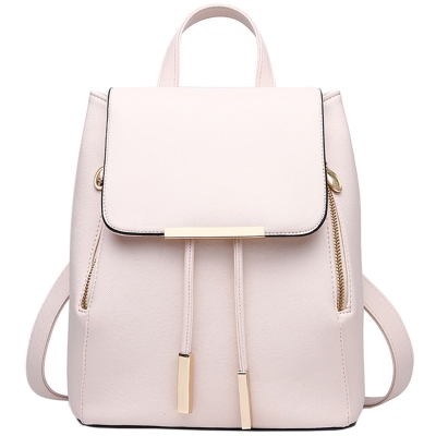 Women's PU Leather Drawstring Zipper Backpack YOYOTSHOP.com