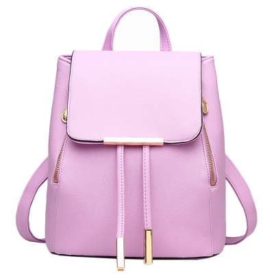 Women's PU Leather Drawstring Zipper Backpack YOYOTSHOP.com