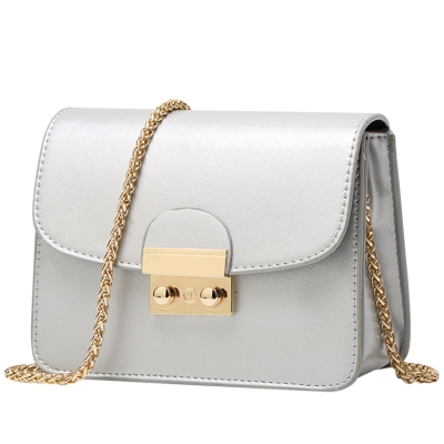 Women's PU Leather Cross Chain Shoulder Flap Bag YOYOTSHOP.com