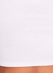 Women's Short Sleeve Ripped Solid Crop Top