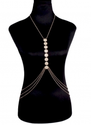 Bikini Cross Harness Waist Belly Body Chain Jewelry