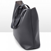 Women's PU Leather Solid Tote Shoulder Bag