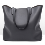 Women's PU Leather Solid Tote Shoulder Bag