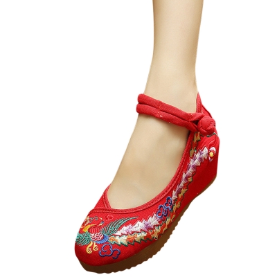 Women's Embroidery Platform Wedge Heels Old Beijing Shoes YOYOTSHOP.com