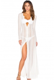 Summer Breeze Lace Crochet Maxi Beachwear