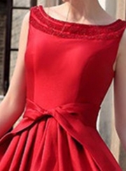 Women's Sleeveless Backless Prom Wedding Dress