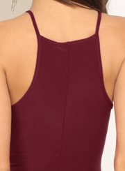 Women's Fashion off Shoulder Sleeveless Irregular Bodycon Mini Dress