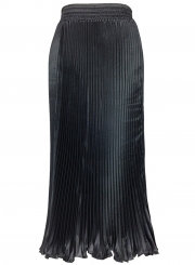 Women's Fashion High Elastic Waist Pleated Maxi Dress