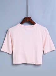 V Neck Cross front Solid Crop Top