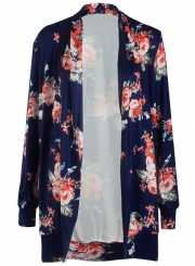 Women's Fashion Long Sleeve Floral Open front Cardigan