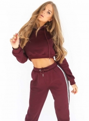 Women's Fashion Hooded 2 Piece Sweat Suit