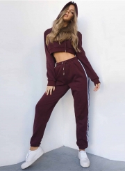 Women's Fashion Hooded 2 Piece Sweat Suit