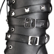 Women's Block Heels Side Zipper Boots with Rivet