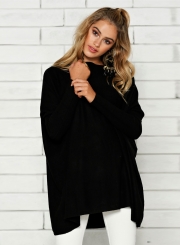 Solid Long Sleeve Knit Tee Shirt