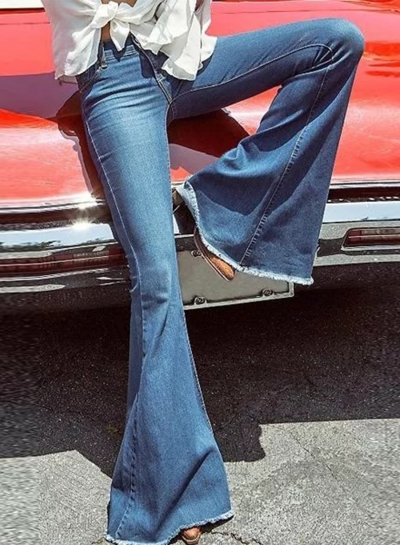 Fashion  Slim Fit Bell-bottoms Jeans Denim Pants