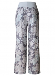 Loose Fit Drawstring Waist Floral Print Pants