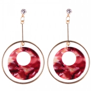 Fashion Round Circle Shape Colorful Earrings