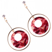 Fashion Round Circle Shape Colorful Earrings