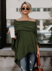 Off Shoulder Irregular Loose Fit Tee