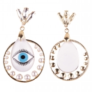 Fashion Novelty Eyes Patterned Drop Earrings
