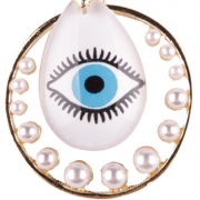 Fashion Novelty Eyes Patterned Drop Earrings