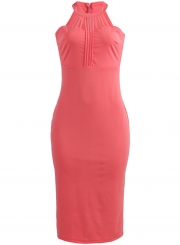 Sexy Halter Neck Sleeveless Slim Fit Dress