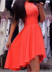 Sleeveless High Low Party Dress