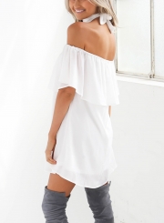 Fashion Off Shoulder Ruffle Dress