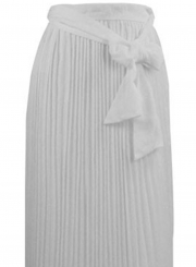 Fashion High Slit Maxi Pleated Chiffon Skirt