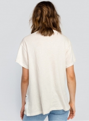 Short Sleeve Letter Printed Loose Tee