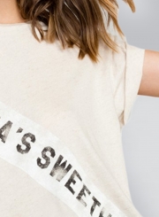 Short Sleeve Letter Printed Loose Tee