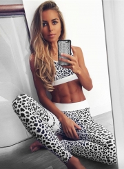 Fashion Leopard Skinny Yoga Sports Set