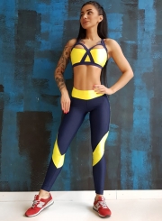 Fashion Cross Strap Elastic Yoga Sports Set