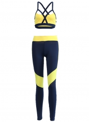 Fashion Cross Strap Elastic Yoga Sports Set