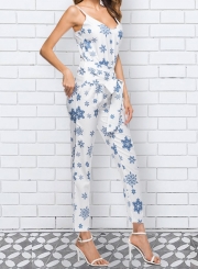 Fashion 2 Piece Snowflake Printed Pants Set