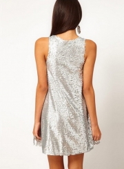 Fashion Sleeveless Sequin Mini Cocktail Dress