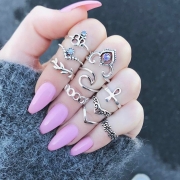 Women's Fashion Alloy Multiple Sets Of Rings