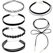 Women's Fashion Lace Choker Chain Necklaces Black Choker