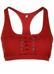 Skinny Lacing Wireless Yoga Bra