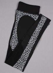 High Waist Heart-Shaped Leopard Yoga Leggings