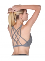 Strape Back Wireless Solid Color Yoga Bra