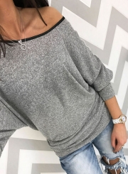 Women's Fashion Round Neck Stitching Tee