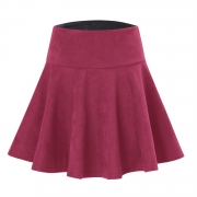 Ruffle Solid Color Mini Skirt