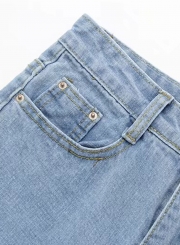 Hole Washed Boyfriend  Jeans