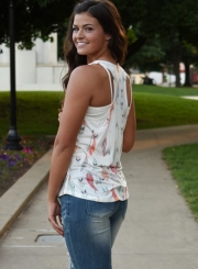 Printed Round Neck Tank Top