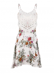 Sexy Sling Sleeveless Floral Printed Dress