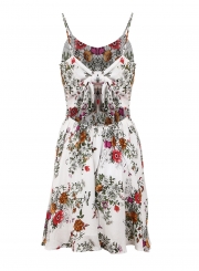 Sexy Sling Sleeveless Floral Printed Dress