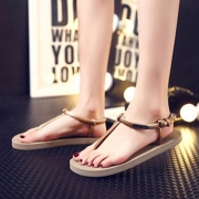 Fashion Summer Beach Breathable Skidproof Thong Flat Sandals